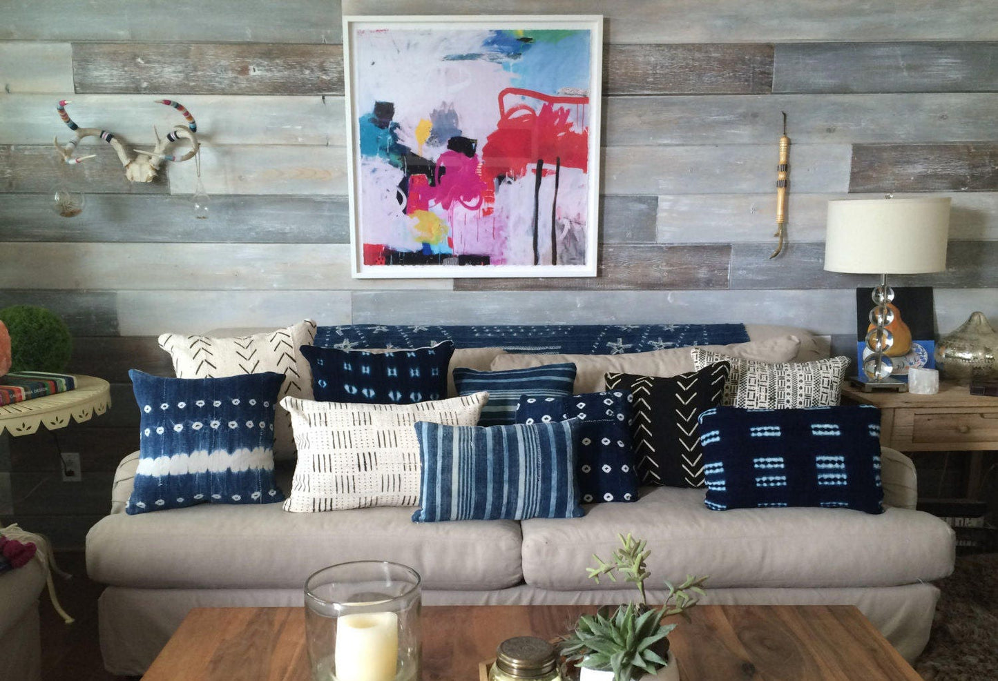 Mudcloth Pillow Authentic Mud Cloth Pillow Cover, Multiple Sizes Available | 'Ziggy'