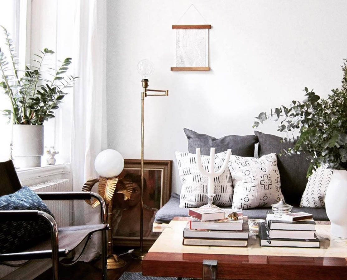 Mudcloth Pillow, African Mud Cloth, Authentic Mud Cloth Pillow, Black and White, Multiple Sizes Available, 'Minnie'