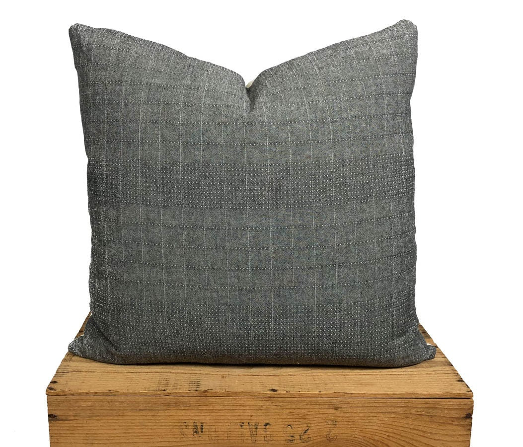 Hmong Pillow Cover, Gray