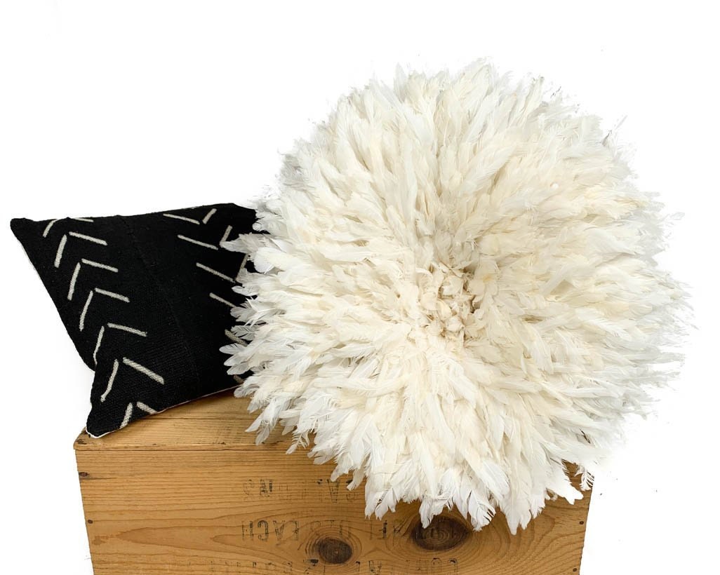 Mudcloth Pillow. Authentic African Mudcloth, Boho Design Throw Pillows