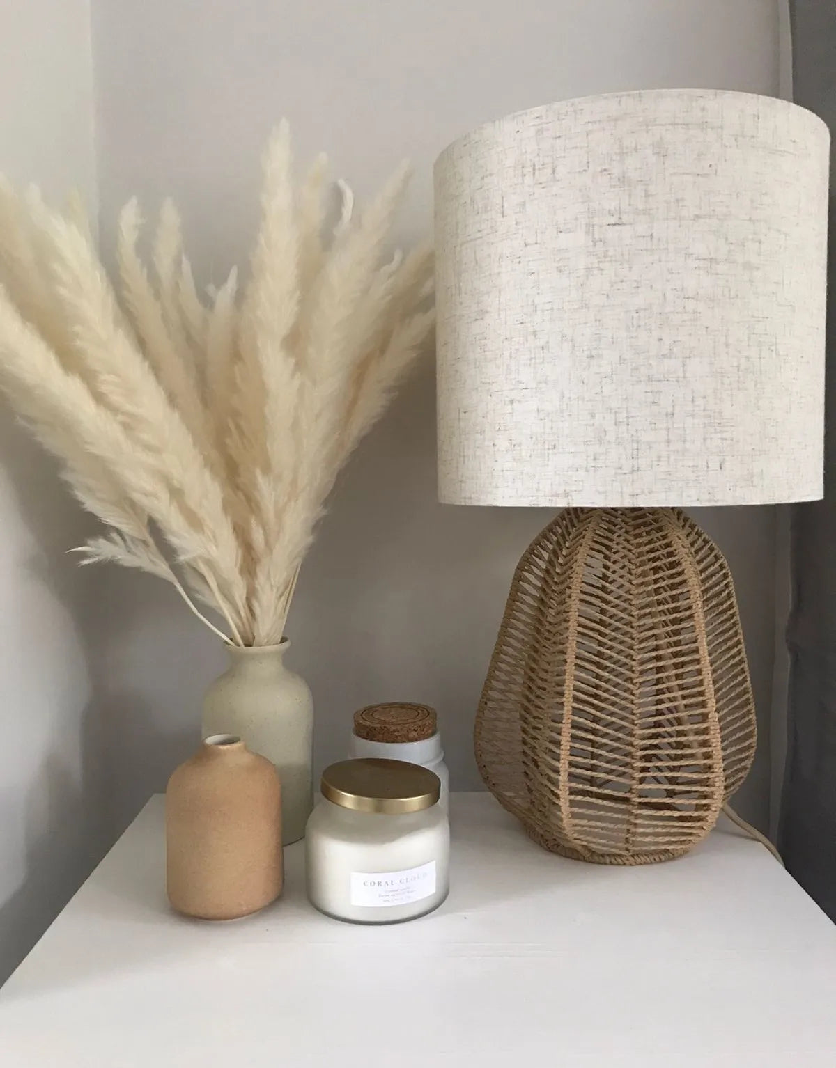 Stylish Ceramic Vase Set for Home Decor - Farmhouse, Living Room, Shelf, Table, Bookshelf, Mantel, Entryway - Perfect Gift