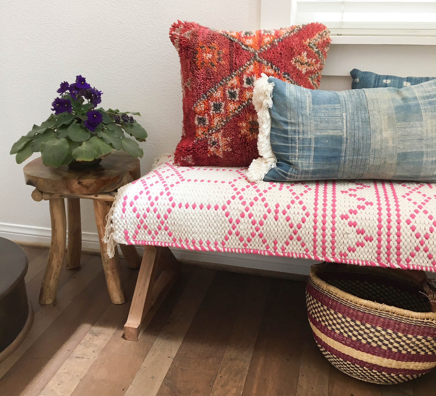 Moroccan Pillow Made From Vintage Moroccan Rug 15x27" Vintage Boujaad Pillow, Moroccan Boujaad Pillow, Moroccan Cushion, Moroccan Pillow