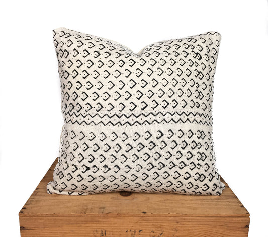Mudcloth Pillow Cover | Authentic Mud Cloth Pillows | 'Laguna'