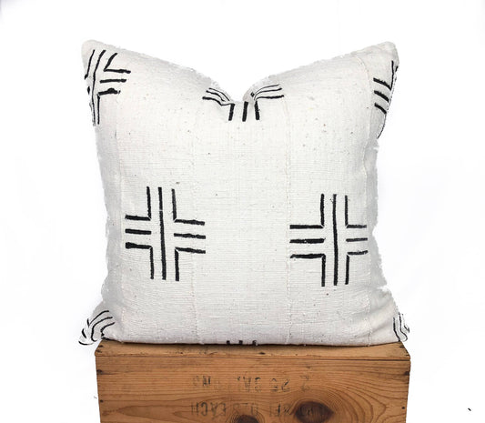 White African Mud Cloth Pillow Cover | Mudcloth Pillow | 'Cody', Multiple Sizes Available