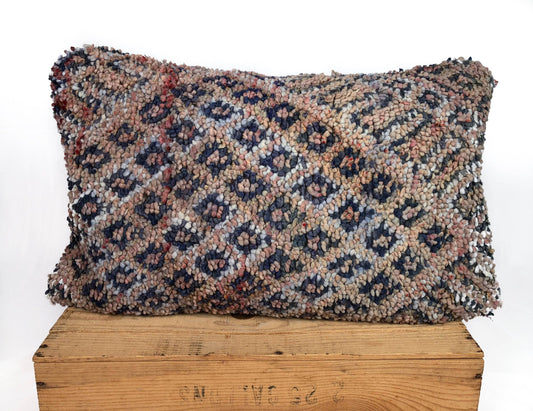 Moroccan Pillow Made From Vintage Moroccan Rug 15x24" Vintage Boujaad Pillow, Moroccan Boujaad Pillow, Moroccan Cushion, Moroccan Pillow