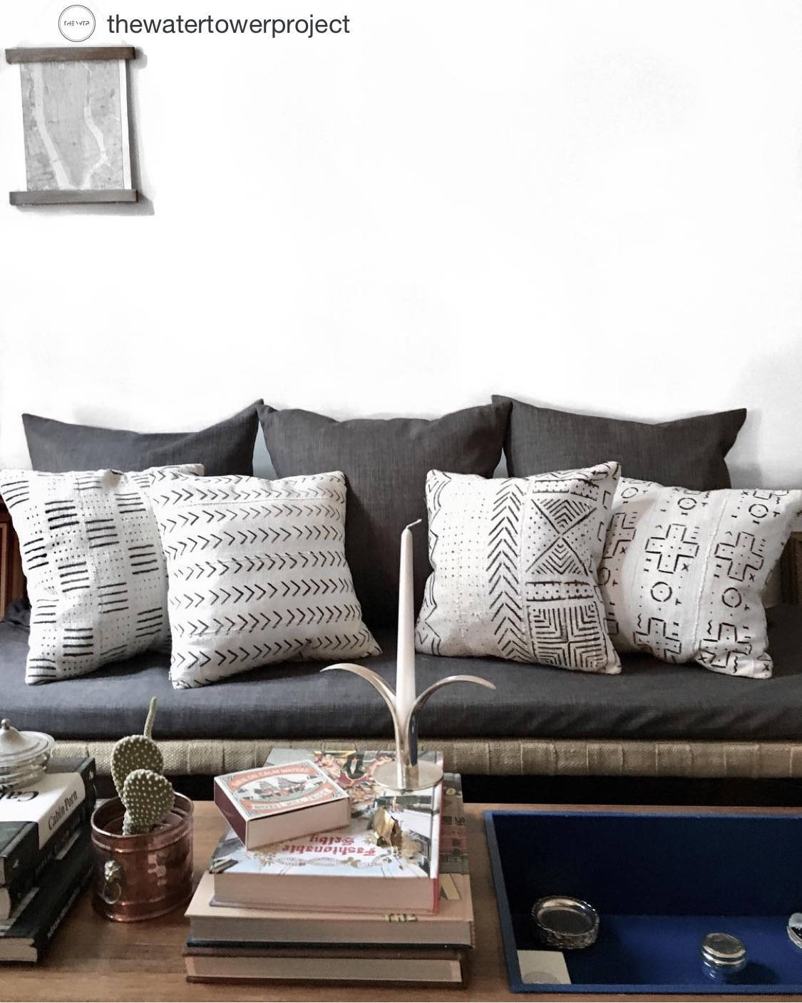 Mudcloth Pillow Cover, African Mud Cloth, Authentic Mud Cloth Pillow, Black & White, Multiple Sizes Available, 'Maxwell'