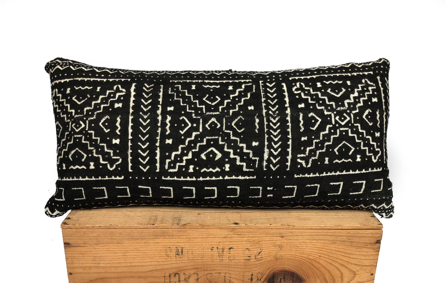 Mud Cloth Pillow Cover Black and White Mudcloth Pillow | "Colleen"