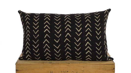 12x20" Inch Black and White African Mud Cloth Pillow Cover