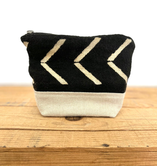 Mud Cloth Toiletry Bag, Makeup Bag, Cosmetic Bag.